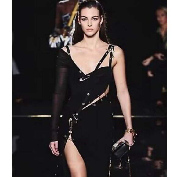 VERSACE CUTOUT MIDI DRESS SIZE 38 IT, S/M US - Picture 5 of 16